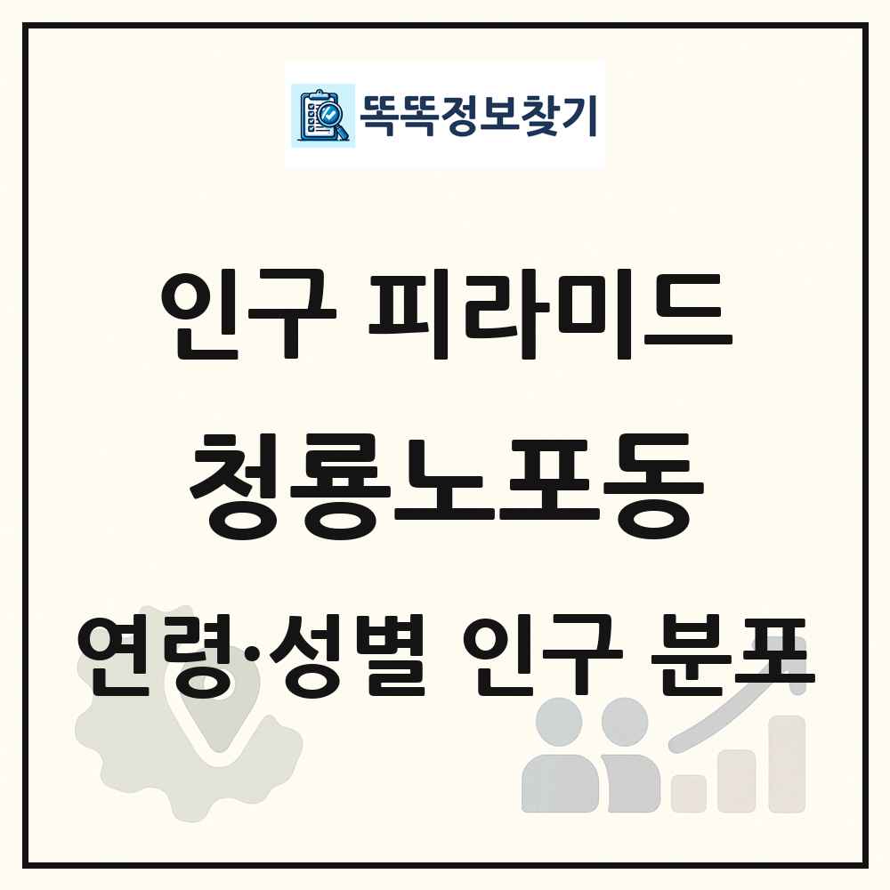 청룡노포동 인구 피라미드 링크 그림
